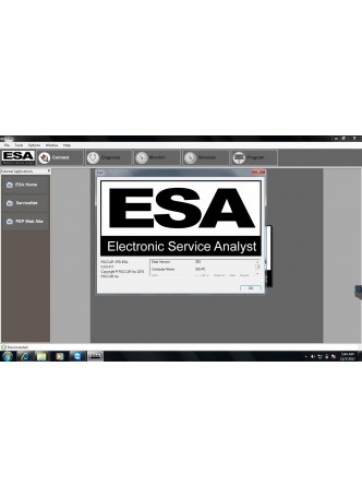 new version version for Paccar Electronic Service Analyst ESA 5.0.0.411 software+SW flash files 2017.08	